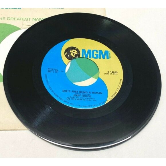Jerry House Live in My Heart / Shes Just Being a Woman 45 Vinyl 70s Country MGM - Picture 6 of 6